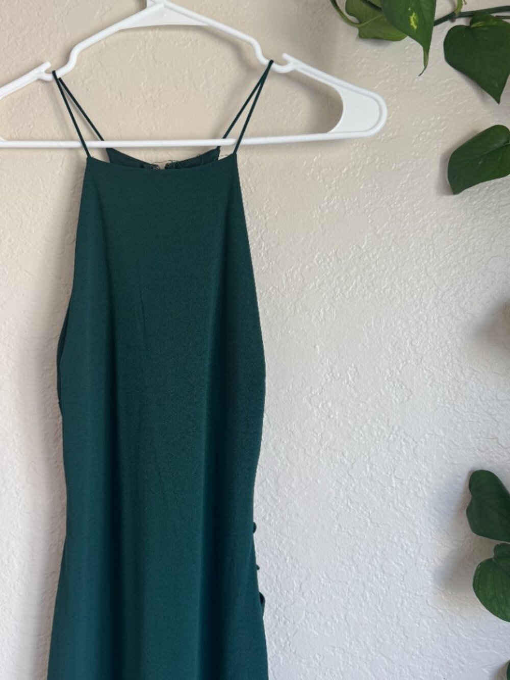 Royalty Emerald Green High Neck Open Back Maxi Dress Women’s Small - Picture 2 of 7
